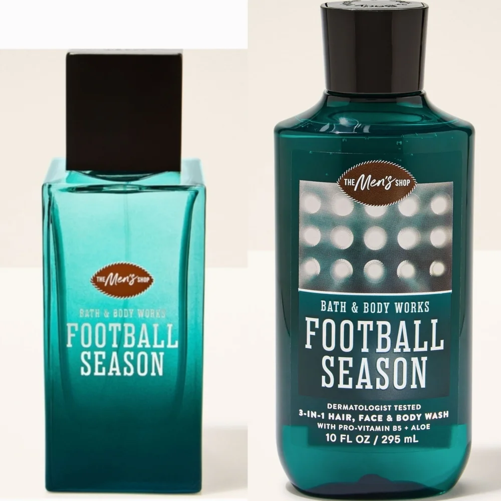 Bath & Body Works Men's Football Season 3-in-1 Body Wash & Cologne Set NEW Rare